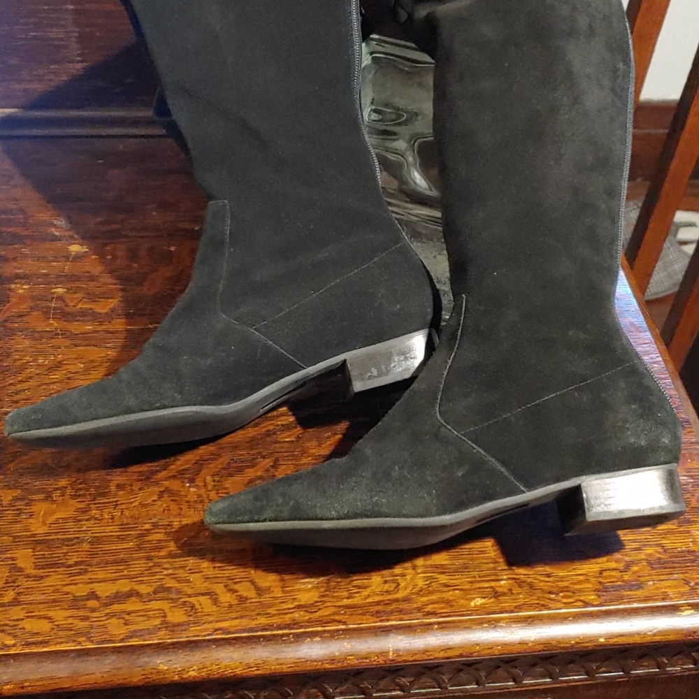 Talbots Cuffed Knee Suede Boots